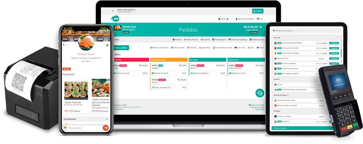 Mockup do aplicativo ZapMacro